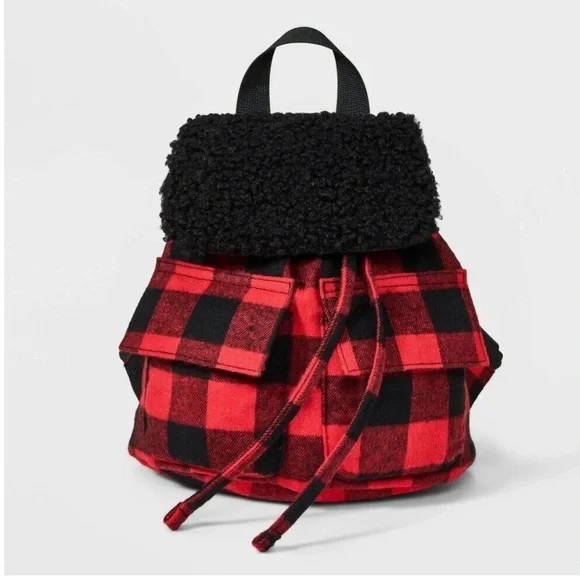 cat and jack mini backpack Cat & Jack | Accessories | Girls 25 Buffalo Plaid Mini Backpack Cat Jack  Red